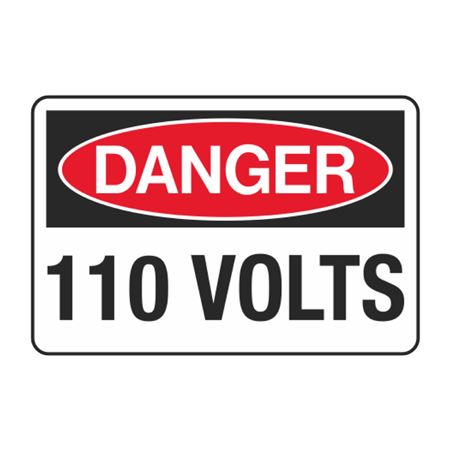 Danger 110 Volts Decal